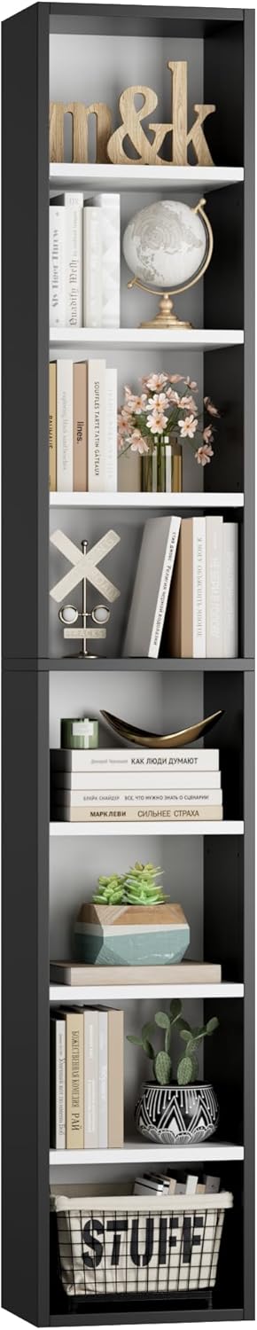FOTOSOK 8-Tier Media Tower Rack for CD DVD Slim Storage
