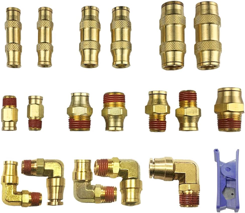 DOT Brass Push to Connect Fittings Kit for Air Brake Systems