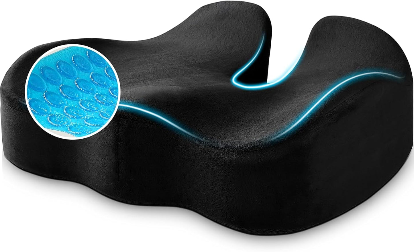 Memory Foam Seat Cushion for Tailbone Pain Relief - CushyOasis