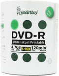 Smartbuy 1800-disc 4.7GB 16x DVD-R White Inkjet Hub Printable - Bulk