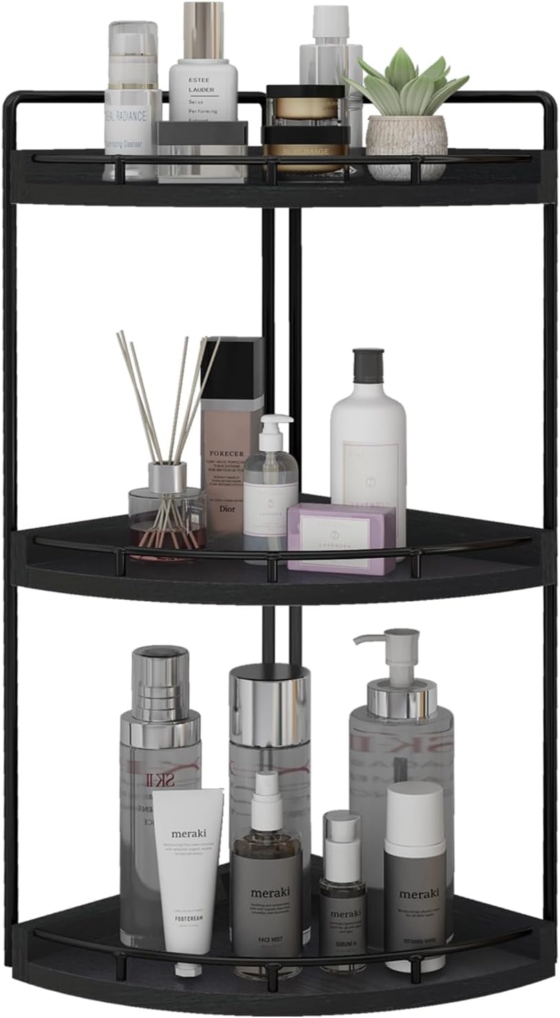 Dorhors 3-Tier Black Counter Organizer - Maximize Space!