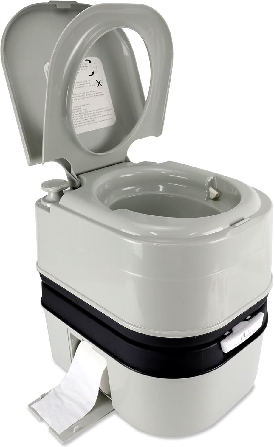 OPL5 Portable 6.4 Gal Piston Flush Toilet - Leak-Proof, Indoor/Outdoor Travel Essential