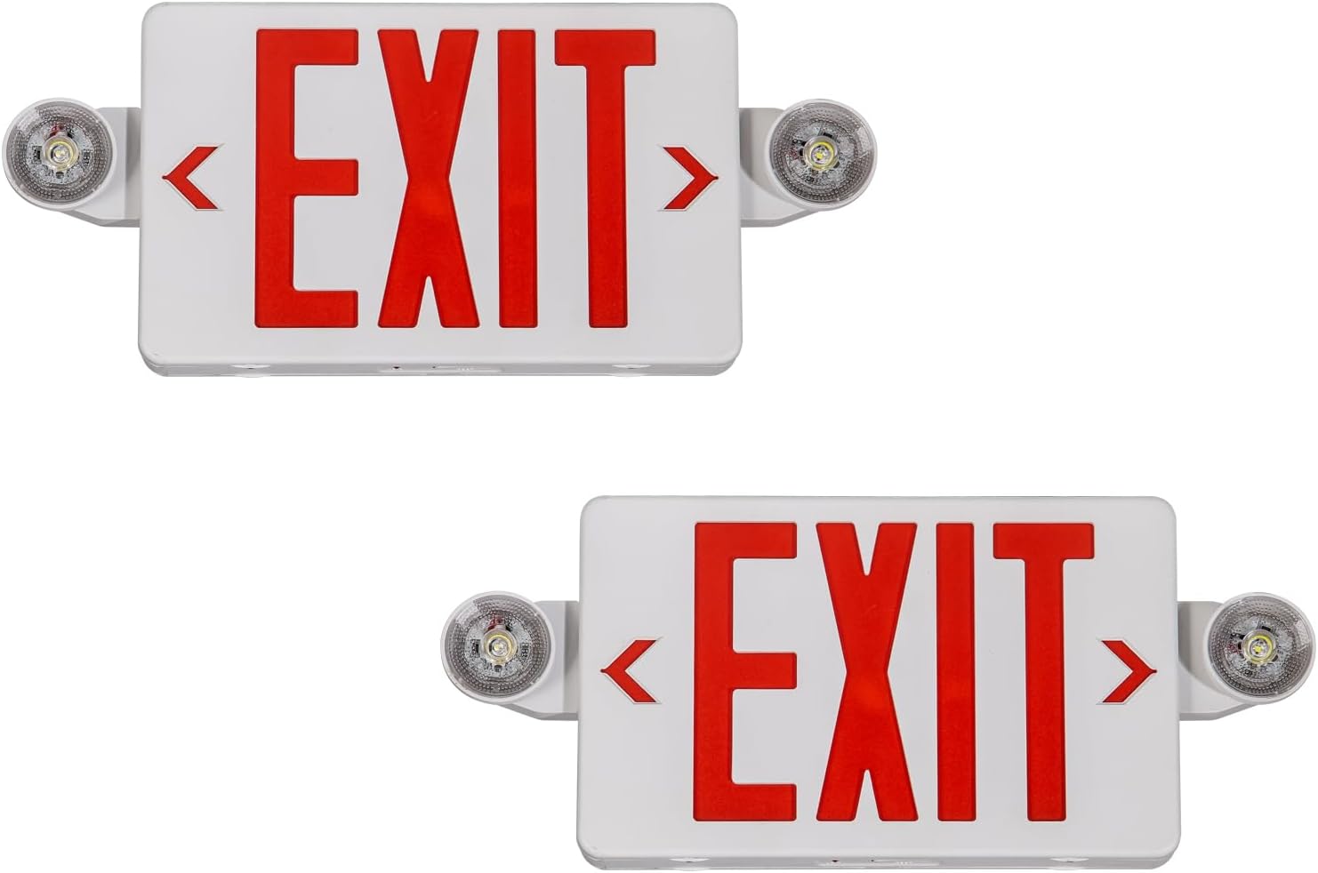 TANLUX Red Exit Sign with Emergency Lights - 2 Pack for Safety