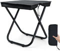 16 in Outdoor Foldable Stool - Lightweight Camping Seat with 350lb