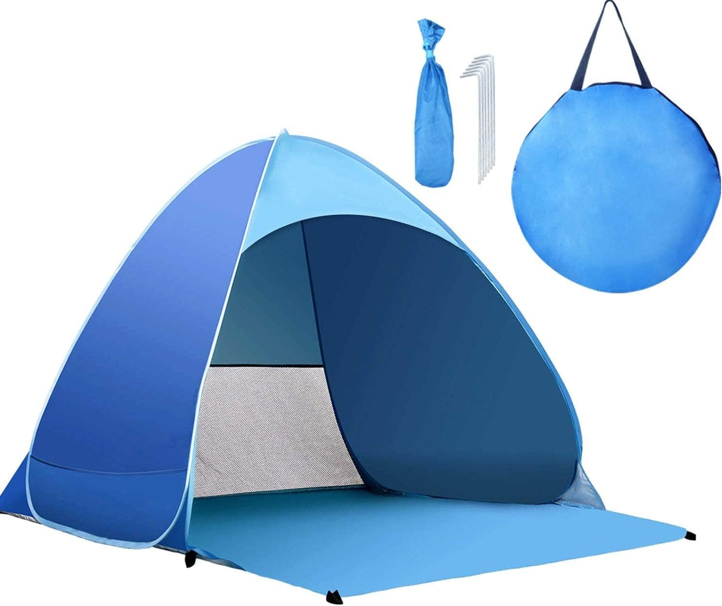 XL Beach Tent - UPF 50+ Sun Protection, Easy Pop Up, Carry Bag Included