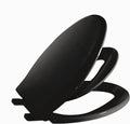 Toilet Seat Elongated with Built-in Toddler Seat - Slow Close Black
