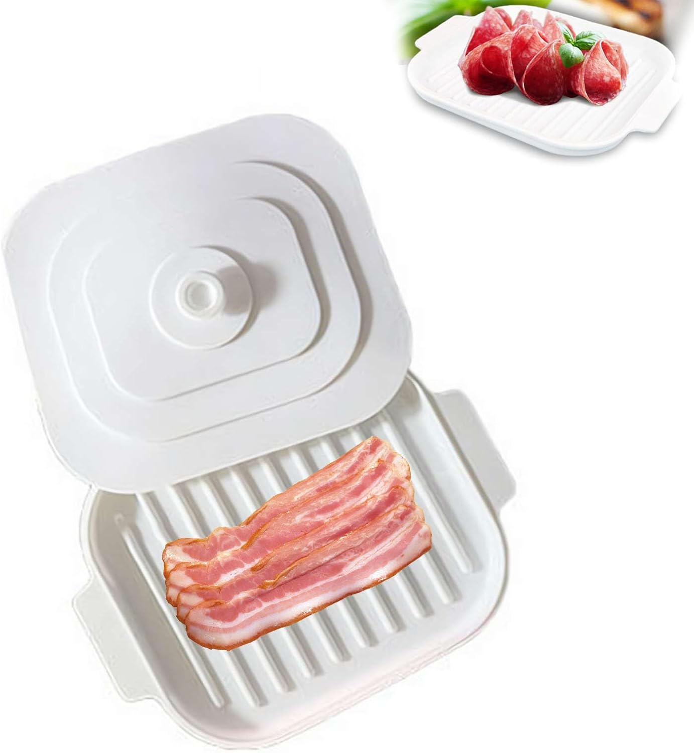 Silicone Microwave Bacon Cooker - Cook Crispy Bacon Easily!