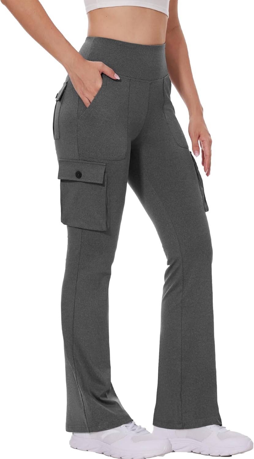 Yoga Flare Leggings for Women High Waisted Cargo Pants