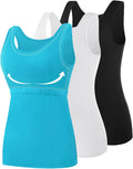 AMVELOP Tank Tops for Women Built in Bra Cotton Shelf Bra Tanks you