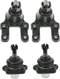 TRQ Front Upper & Lower Ball Joint Set Compatible with 1983-1997