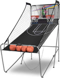 Foldable Basketball Arcade Game with LED Scoring - 2 Player Fun