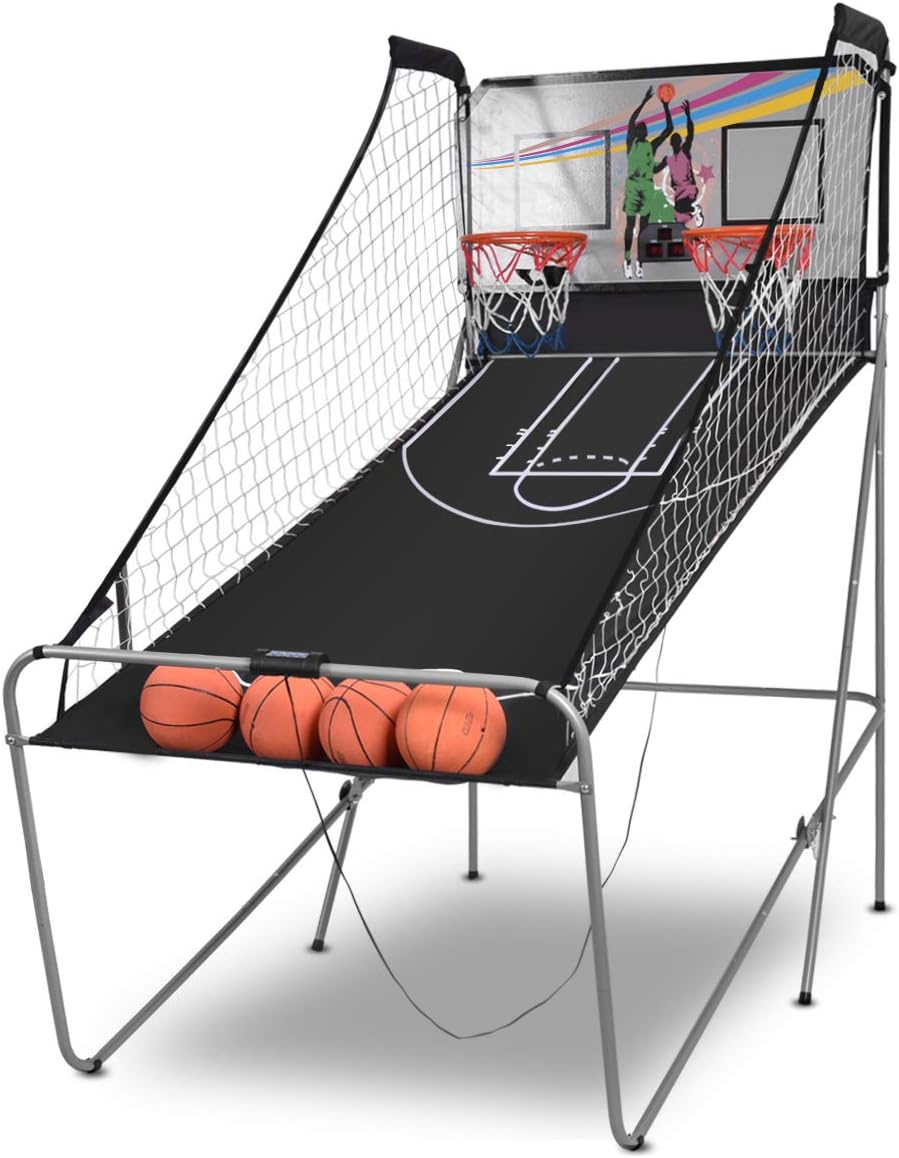 Giantex Foldable Basketball Arcade Game with 8 Game Options