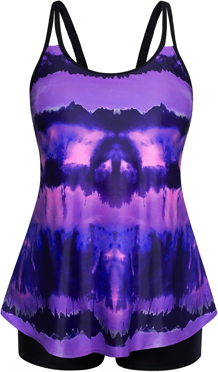 Hanna Nikole Plus Size Tankini Swimsuit for Women with Boy Shorts