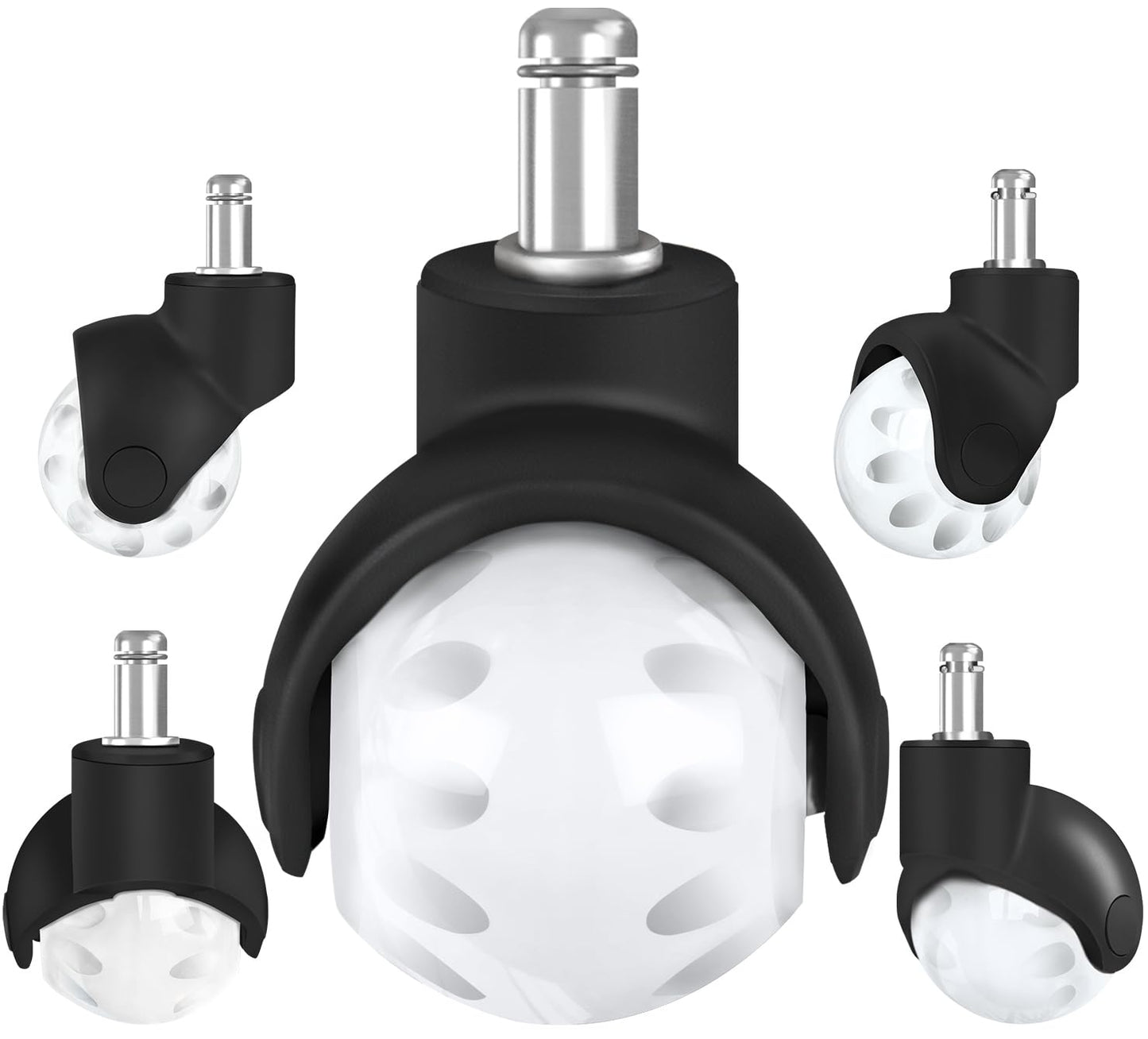 Upgrade Your Chair: Quiet 2 Rubber Casters Set