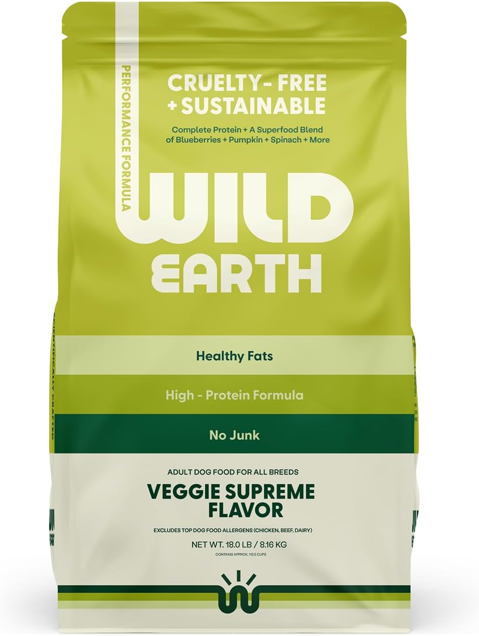 Wild Earth Vegan Dry Dog Food Performance Formula for Active Dogs
