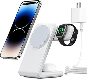 Houflody 3 in 1 Magnetic Wireless Charging Station for Apple