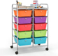 10 Drawer Rolling Storage Cart - Classroom and Craft Organizer