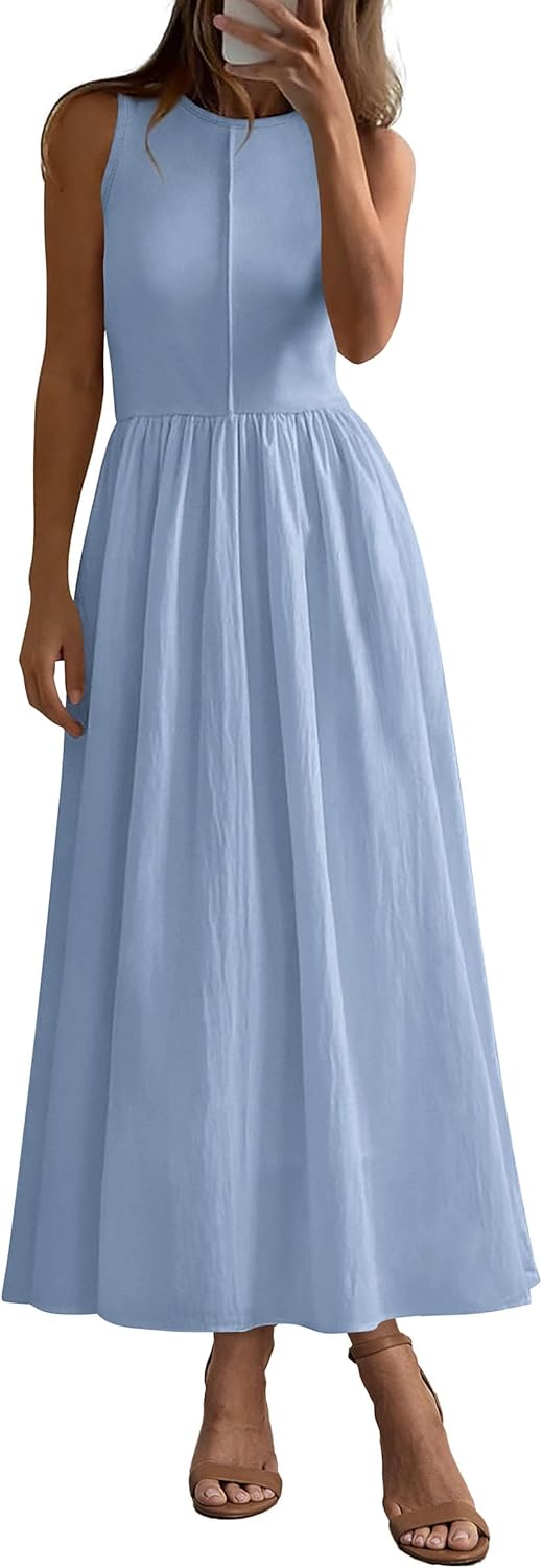 PRETTYGARDEN Maxi Dresses for Women 2025 Summer Casual Style