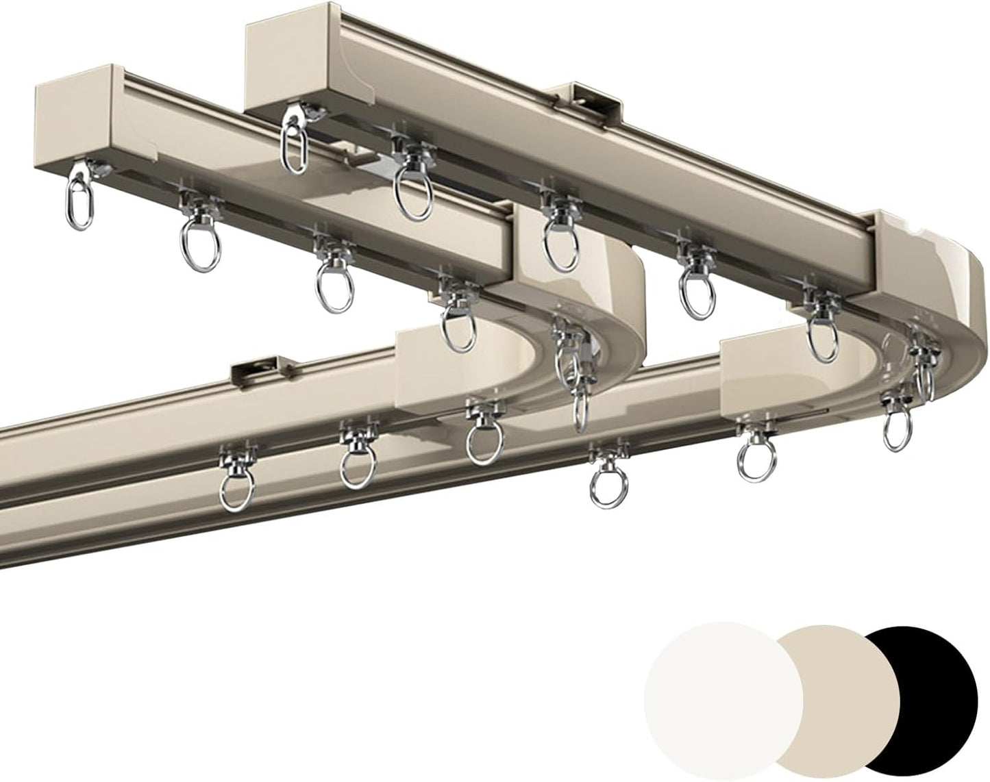 Aluminum Curtain Rails - Heavy Duty, 90 Corner, LIYI929GP