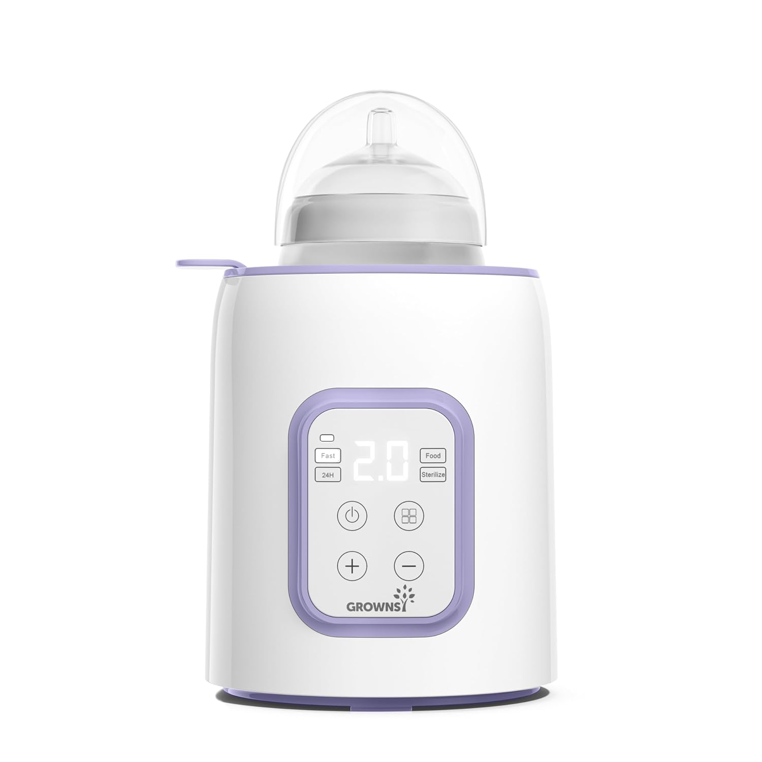 GROWNSY 8-in-1 Fast Baby Bottle Warmer for Newborns - Purple