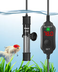 Compact 25W FUMAK Aquarium Heater - LED Display, Adjustable Thermostat