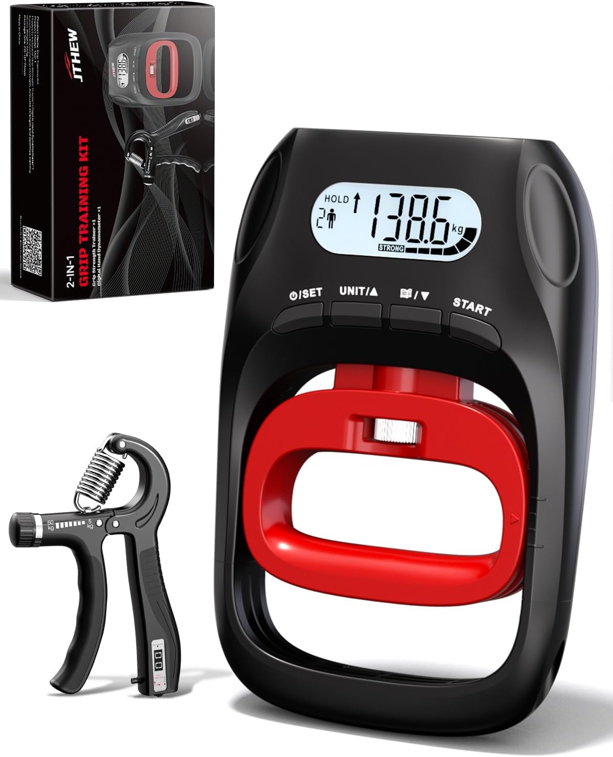 Grip Strength Tester Trainer - Electronic Hand Dynamometer 400lbs
