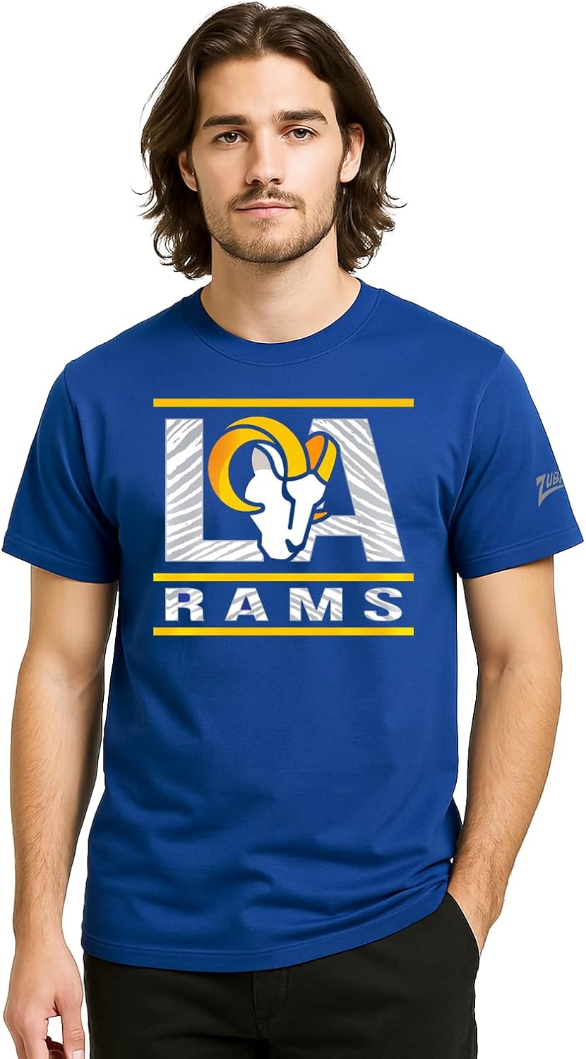 Zubaz NFL Men's Short Sleeve Team Graphic T-Shirt for Fans