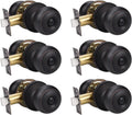 KNOBWELL 6 Pack Oil Rubbed Bronze Door Knobs with Privacy Lock