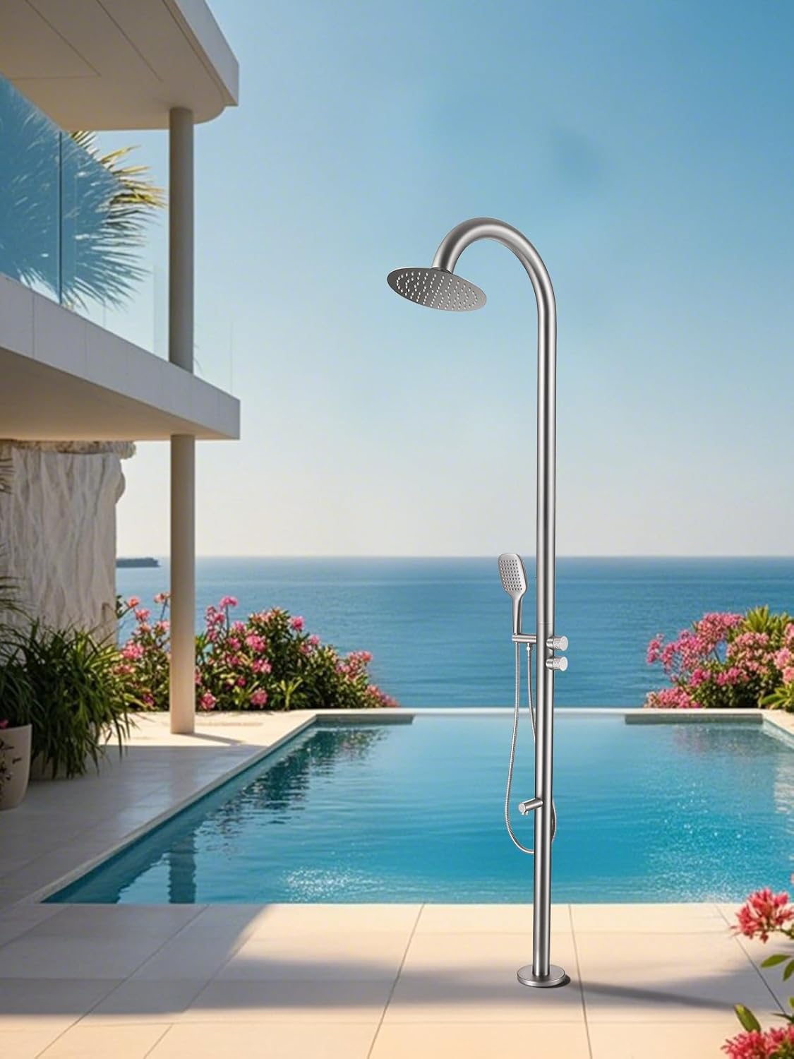 316 Stainless Steel Outdoor Shower Kit - 3 Functions