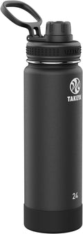 24 oz Onyx Insulated Water Bottle with Spout Lid - Keeps Drinks Cold