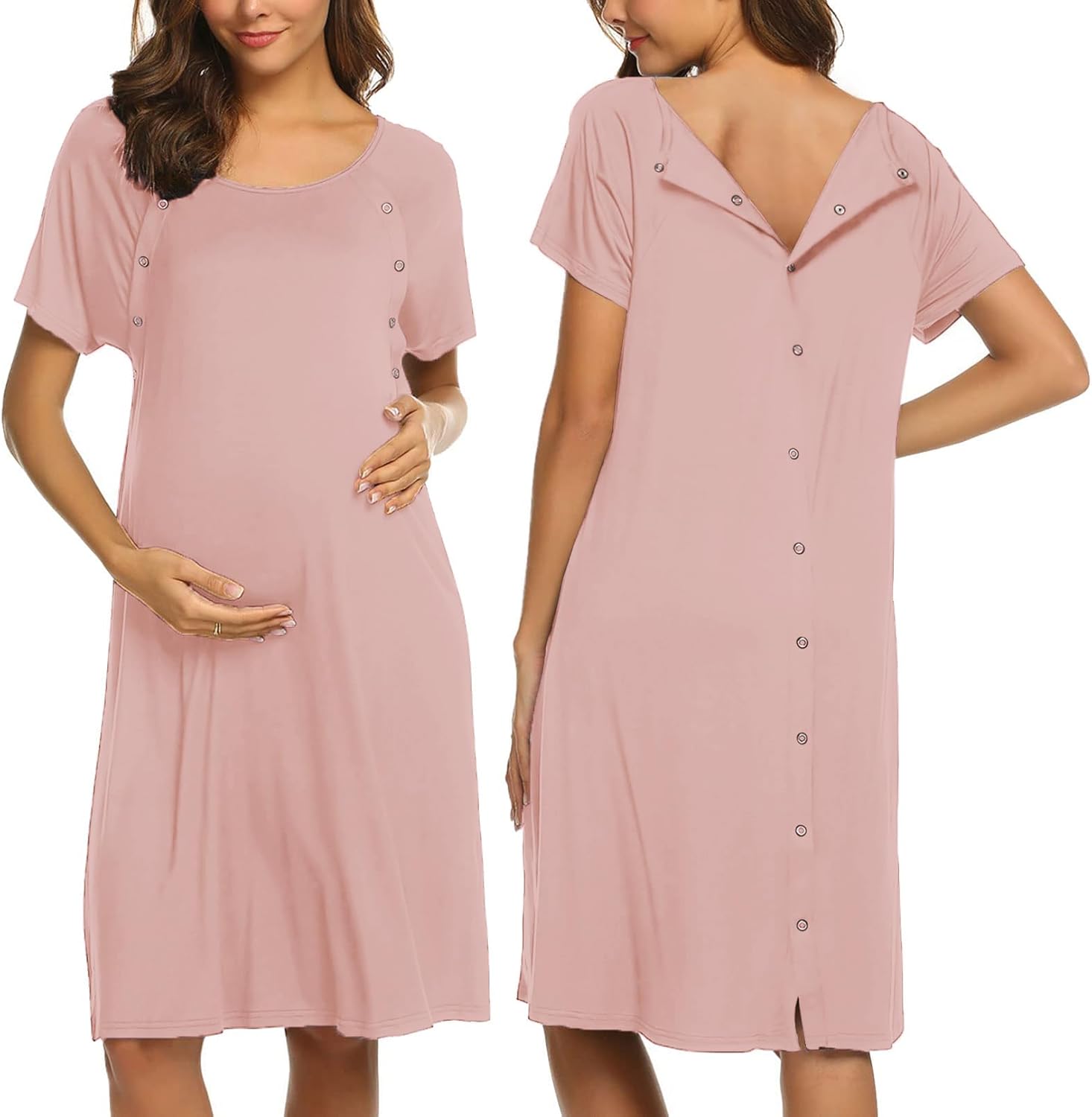 Ekouaer Womens Nursing Nightdress for Labor and Delivery