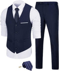 Men's Slim Fit Vest and Pants Suit Set - Classic Two-Piece Formal Wear
