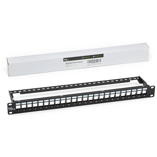 trueCABLE 24 Port 19 Toolless Modular Patch Panel for Rack Mount