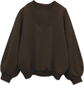 V Neck Oversized Sweatshirts for Women by Hilinker - Casual Style