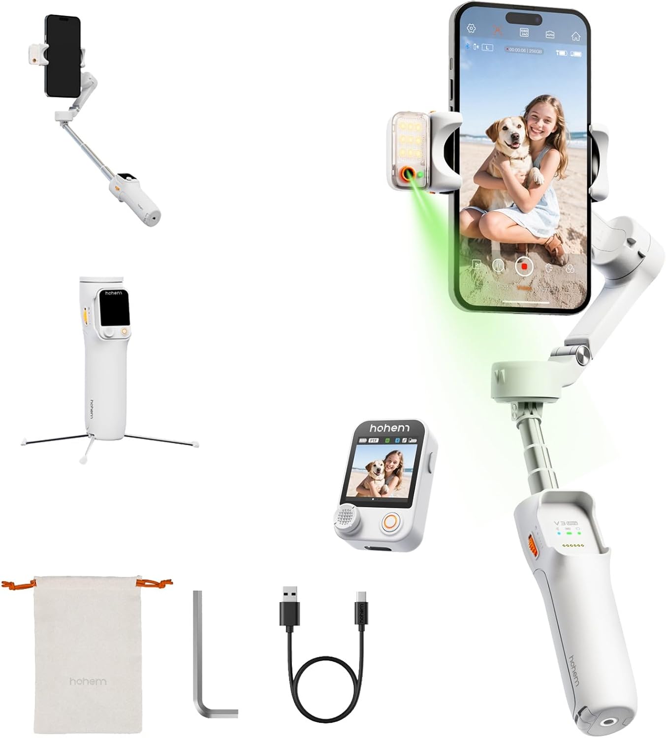 hohem iSteady V3 Gimbal Stabilizer for iPhone with AI Tracking
