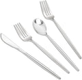 Silver Plastic Cutlery Set 300pcs - Heavy Duty Disposable Flatware