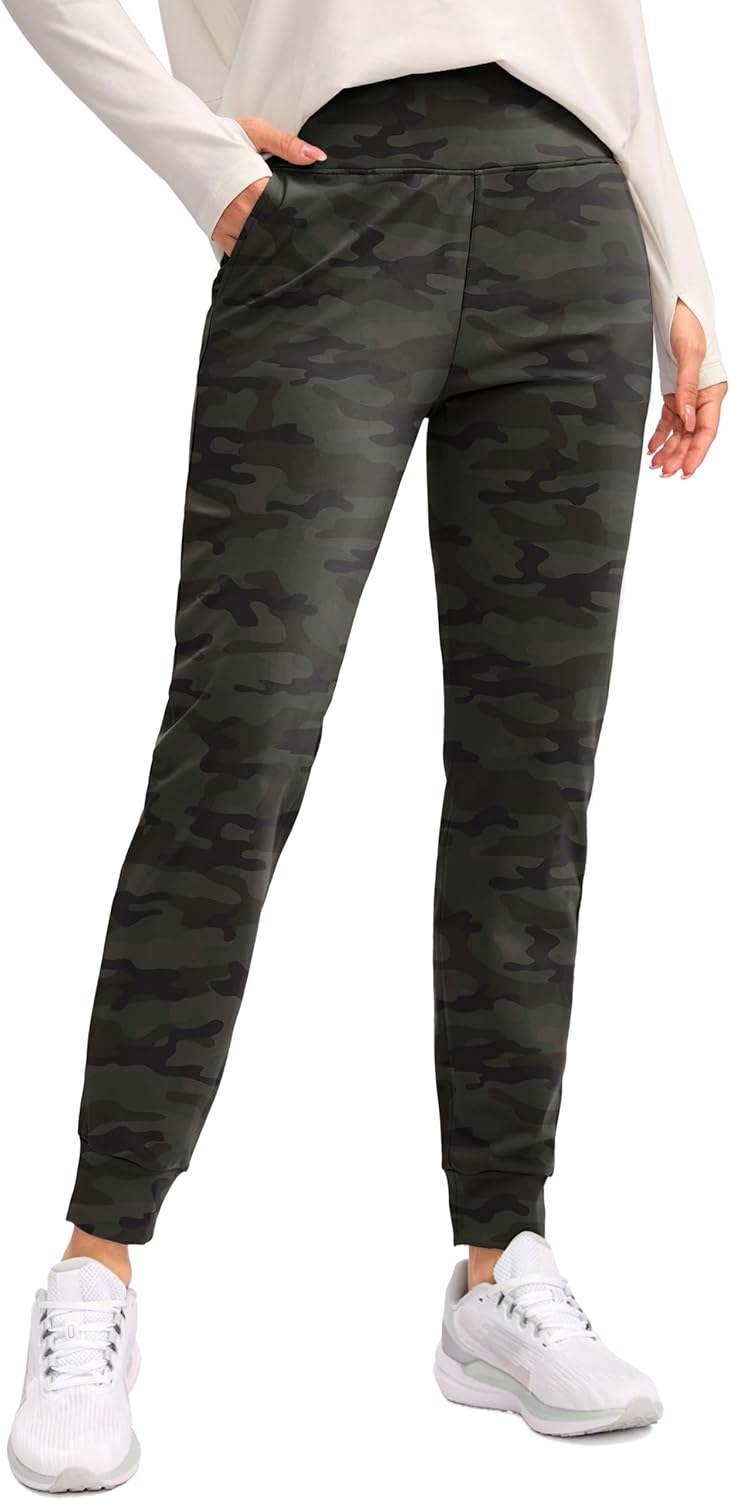 SANTINY Women's Fleece Lined Joggers for Winter Activities