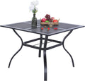 PHI VILLA 37 in Outdoor Dining Table Mesh Patio Table - Durable Dining