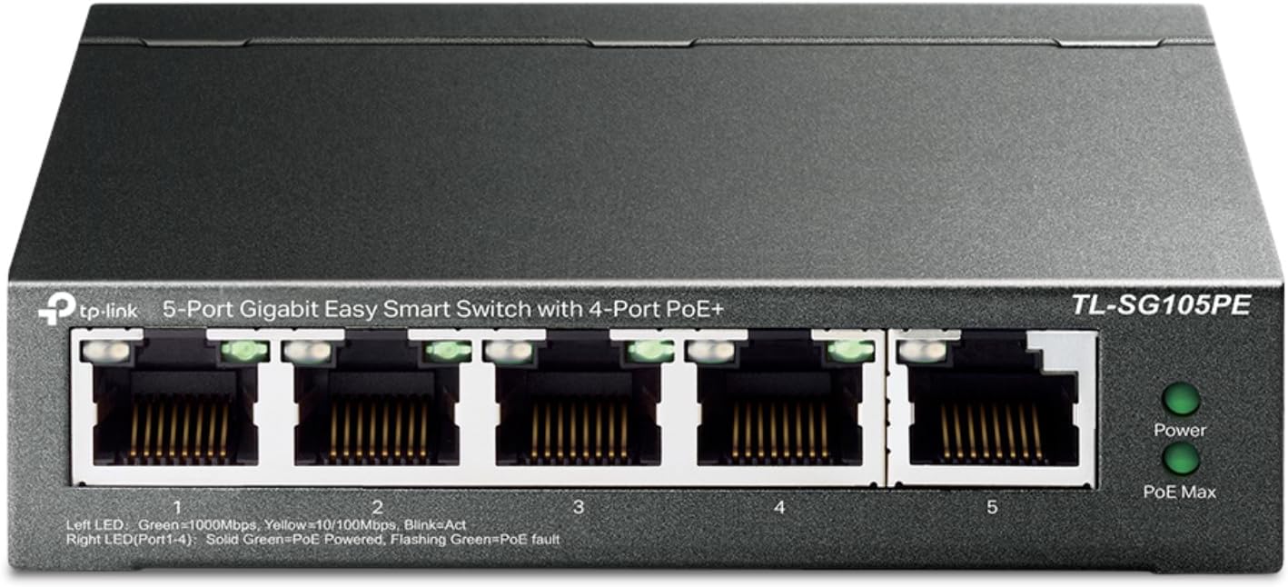 TP-Link 5 Port Gigabit PoE Switch with Easy Smart Management