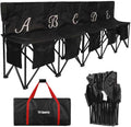 5 Seat Folding Soccer Chair Portable Team Bench - Portable Seating