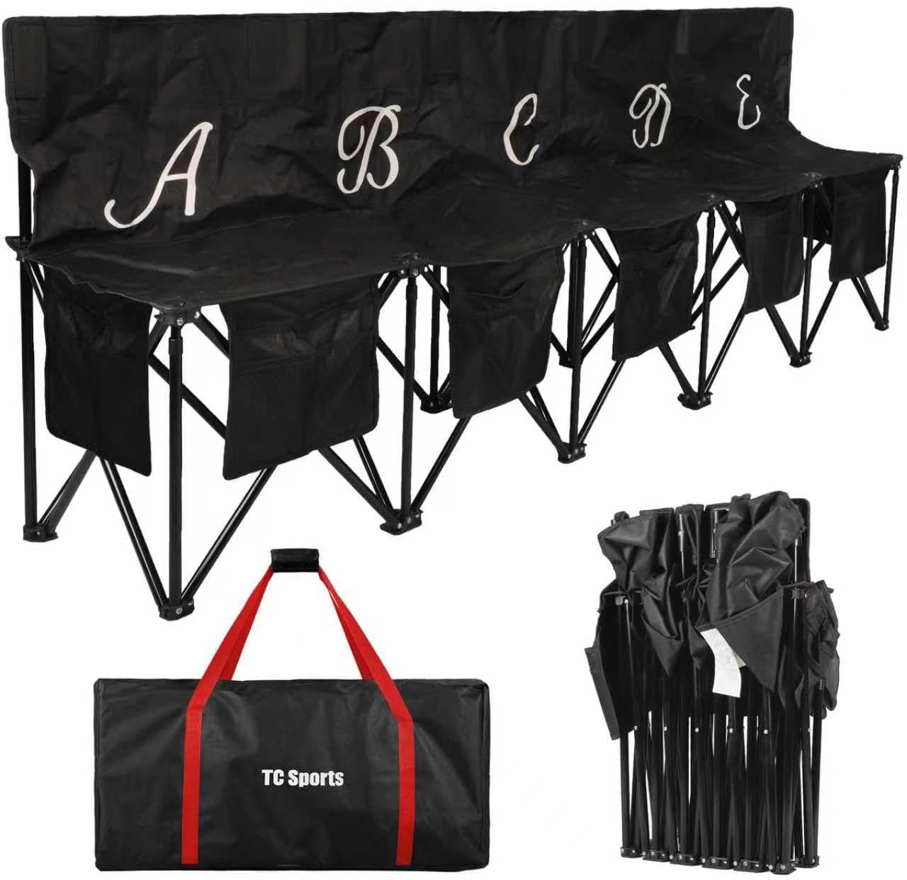 5 Seat Folding Soccer Chair for Travel and Outdoor Activities
