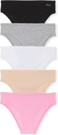 PINK Women's Cotton Cheeky Underwear Multi Pack - 5 Briefs