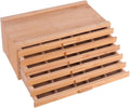 Vencer 6 Drawer Bamboo Artist Supply Storage Box - Organized Access