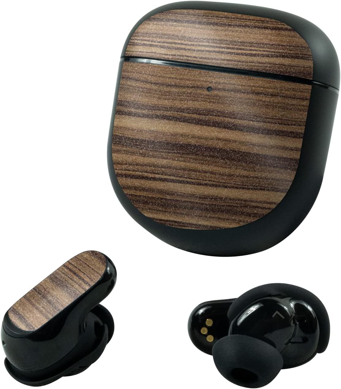 Durable Glitter Skin for Bose Earbuds - Dark Zebra Wood 