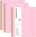 Spiral Notebook 8.5 in x 11 in A4 Lined Pink Hardcover - Thick 100GSM