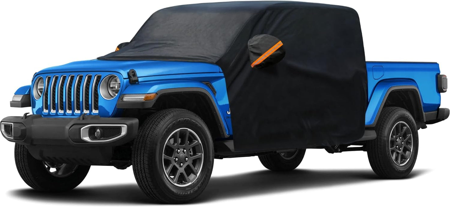 Kayme Half Car Cover for Jeep Gladiator - All Weather Protection