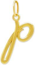 Charm America Letters A-Z Small Initial Charm Necklace - 10K Gold
