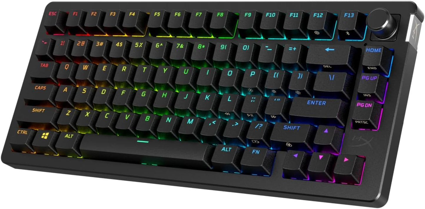 HyperX Rise 75 Wireless Gaming Keyboard: Hot-Swappable, Dual Wireless