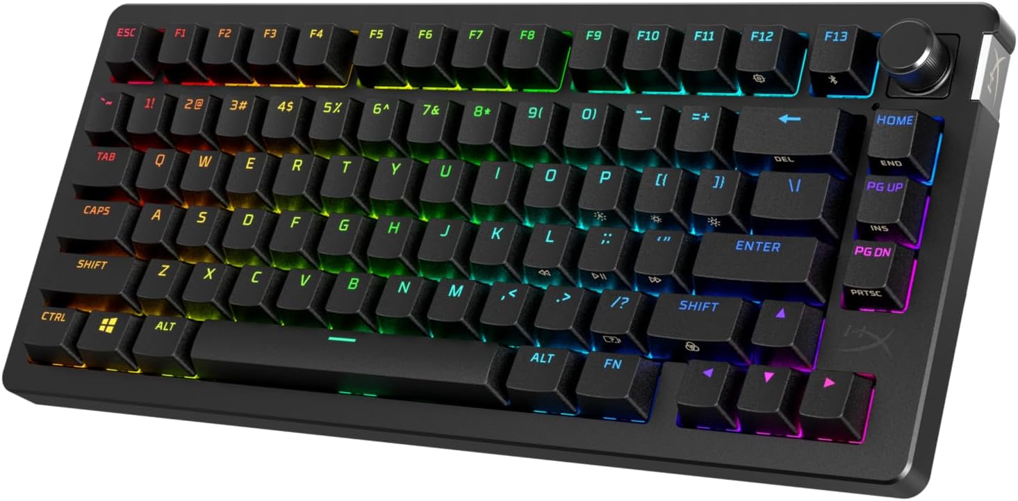 HyperX Rise 75 Wireless Gaming Keyboard: Hot-Swappable, Dual Wireless