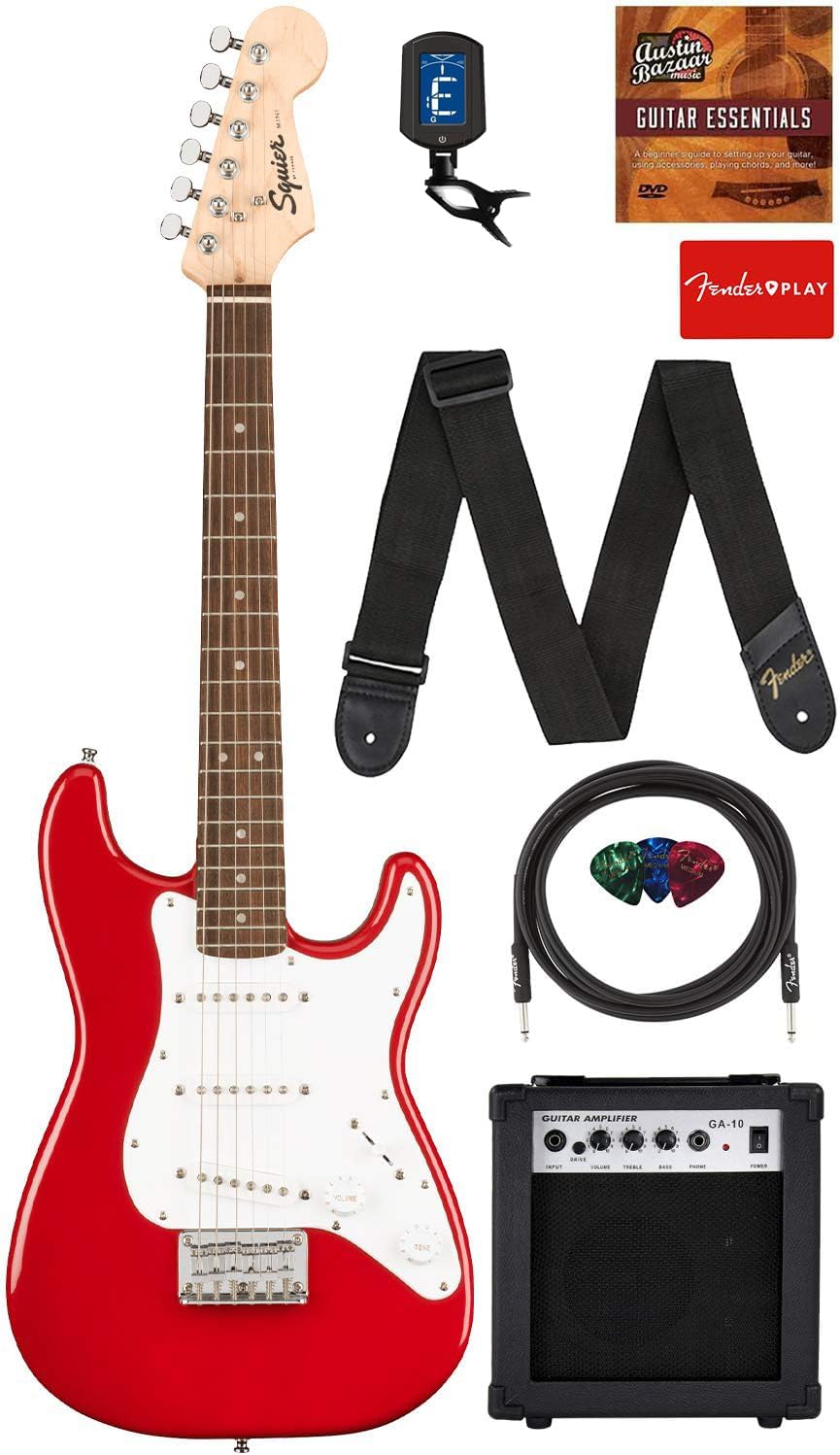 Fender Squier Mini Strat Guitar Bundle - Complete Starter Pack